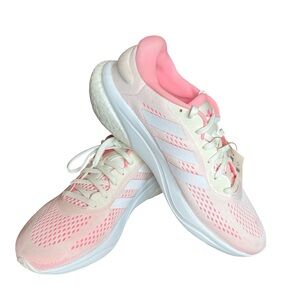 New!Women's Adidas Supernova 2 Athletic Running Shoes Cloud White/Pink size 10.5